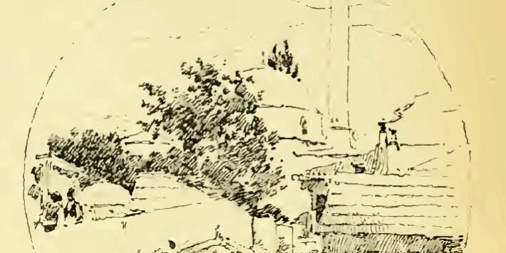Jusovina – Oručevića ćuprija (crtež iz knjige Heinricha Rennera – Durch Bosnien und die Hercegovina, 1897