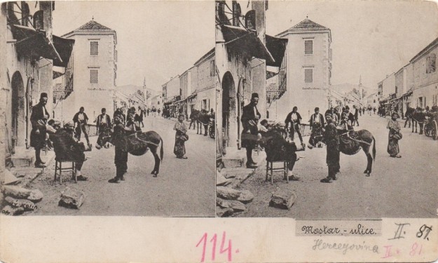 Glavna ulica – Velika Tepa stereo (photo František Kratky) 1901