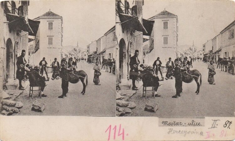 Glavna ulica – Velika Tepa stereo (photo František Kratky) 1901